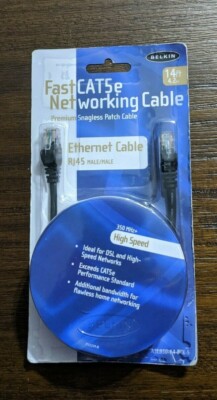 Belkin Fast CAT5e Networking Ethernet Cable RJ45 Male/Male 14 FT 4.2 M 350 MHz+ 