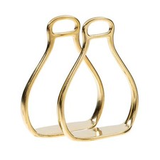 Stirrup irons : Cast Brass Medium/Large Stirrups, 83mm 3 1/4" sole ABL