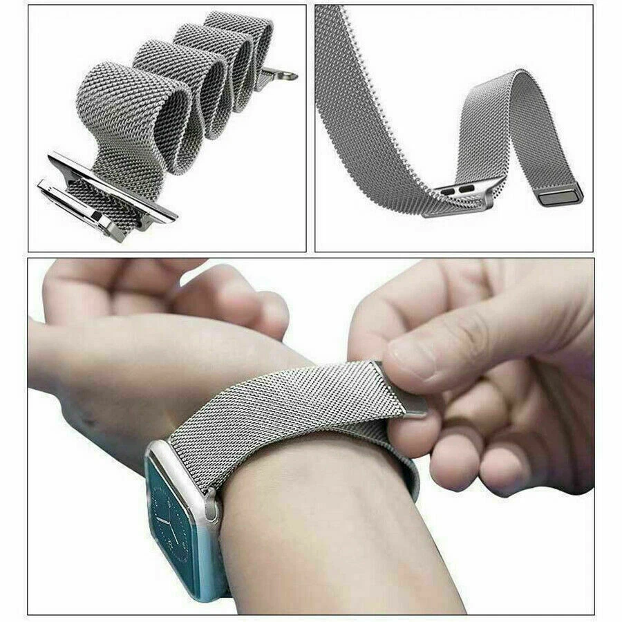 Funda con correa magnética de metal para Apple Watch Series 11 10 9 8 7 6 5 4 SE 3 2 40/44/49 Foto 4 de 4