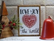 Mini Cartello in Legno per la Decorazione Domestica. Segni di Casa Rustiche. 