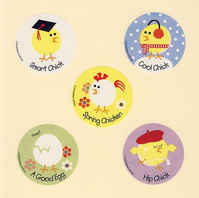 10 Easter Chicks - Large Stickers - Party Favors - Rewards