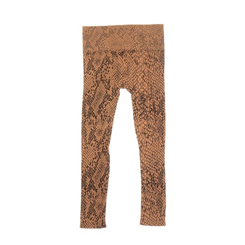 Morgan Stewart Brown Snake Print Knit Leggings Womens M/L - 第 1/6 張圖片