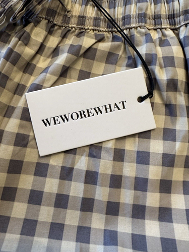 We Wore What Size Small Boyfriend Boxer Shorts Pull On Gingham Plaid Tie Waist - Picture 5 of 14