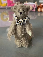 Super Rare Vintage World of Miniature Bears Mohair Teddy Bear Jointed Plush
