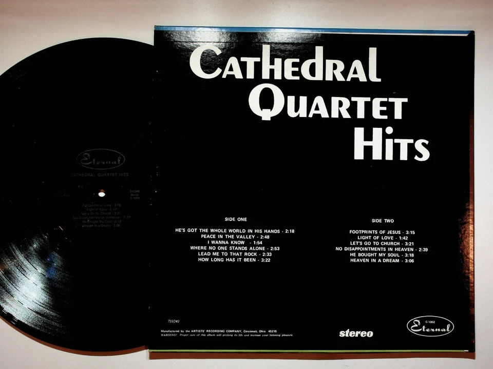 Cathedral Quartet Hits Gospel Christian Vinyl LP Record Foto 2 de 4