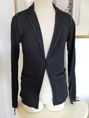 TOM KROM «WRINKLED VINTAGE LOOK» ANTHRACITE GRAY JACKET  - SMALL