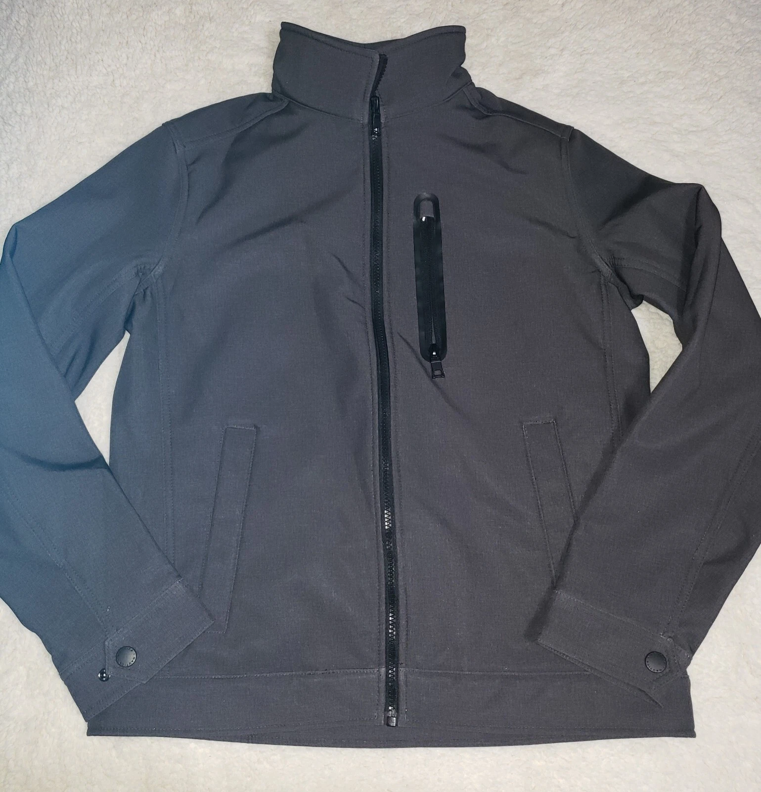 Nautica Men's Dark Grey Water and Wind Resistant Jacket Size Small