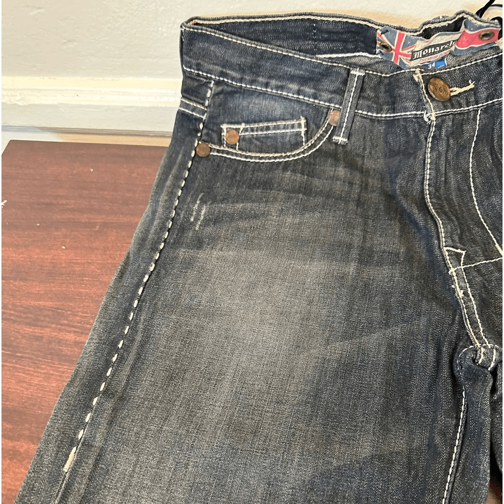 Monarchy Collection Premium Denim 34/34 straight Jeans Men dark rinse , NWT image 10