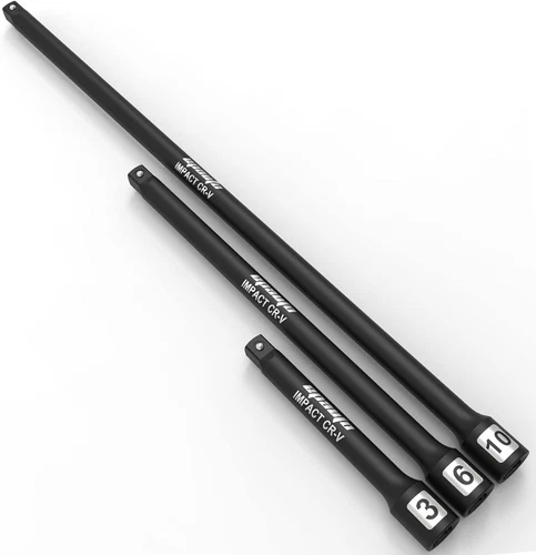 Epauto 3 Pcs 1/4-Inch Drive Impact Extension Bar Set