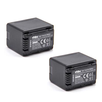 2x Battery for Panasonic VW-VBK180 VW-VBK360 VW-VBT380 VW 2x Battery for Panasonic VW-VBK180 VW-VBK360 VW-VBT380 VW