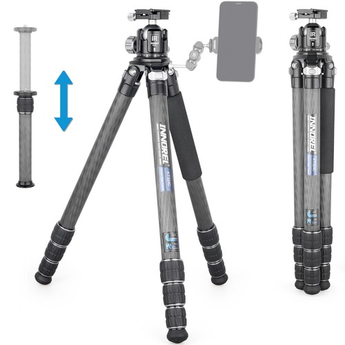 KT324C Carbon Fiber Tripod 32.5mm Tube Compact Heavy Duty Tripod for DSLR Camera - Picture 13 of 21