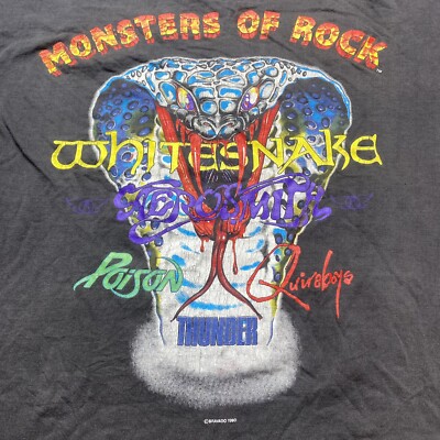 VTG 1990 Monsters Of Rock Tour Donington Park Whitesnake Aerosmith