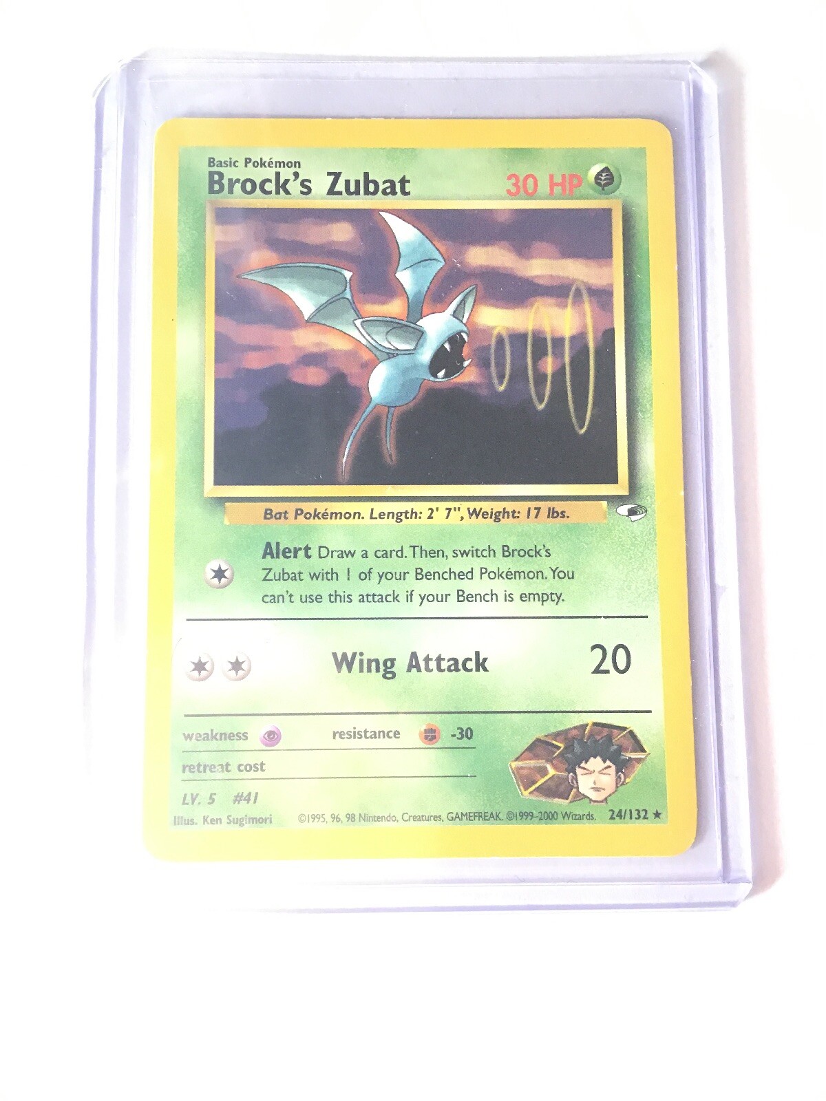 BROCK’S ZUBAT - Gym Heroes - 24/132 - Rare - Pokemon Card - EXC/NM