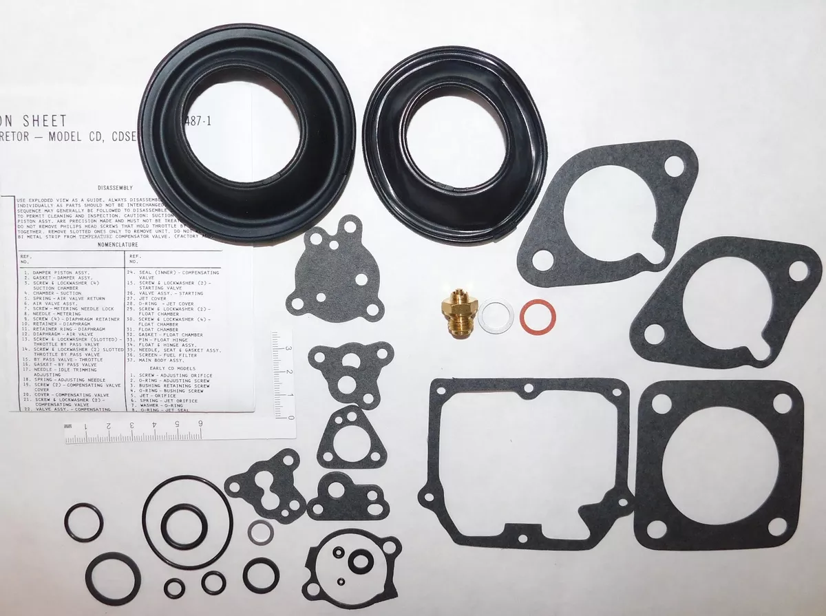 Rebuild Kit for Stromberg 175 CDUS carburetors for Volvo 240 2.3 GL