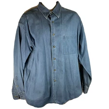 Mark Alexander Sport Men's Button Down Shirt Long Sleeve Red Size 17 34/35 Large