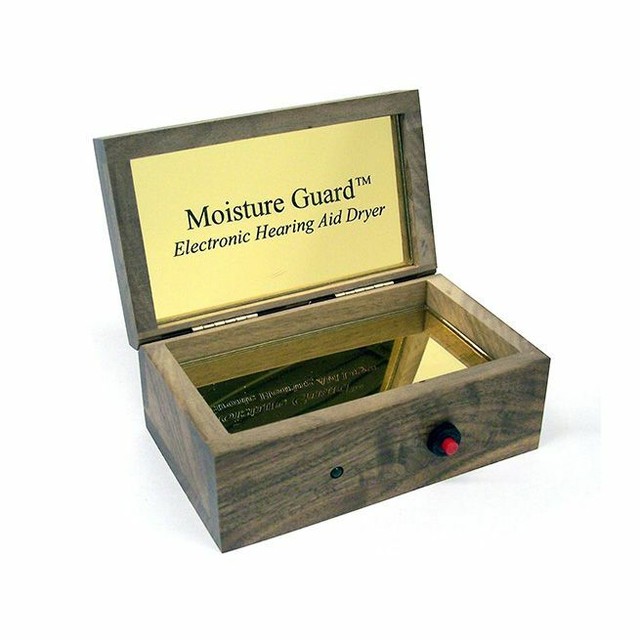 Moisture Guard Electronic Hearing Aid Dryer, Walnut ***USA Seller
