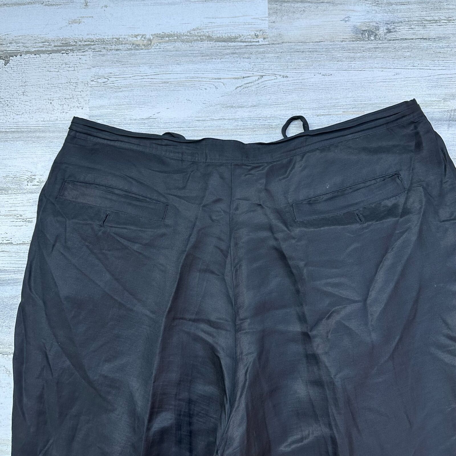 Paul Fredrick Mens Casual Dress Pants Black Linen… - image 1