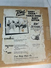 Toni Baby Sitter Chair Hook-On Table Booster Seat in Original Box Vintage READ