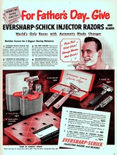 1949 Schick Razors Vintage Print Ad Eversharp Fathers Day Gift