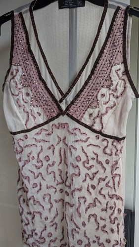 LANIFIOIO F.LLI SANT WOMEN BEADED TOP SIZE M MADE IN ITALY NEW - Picture 2 of 8