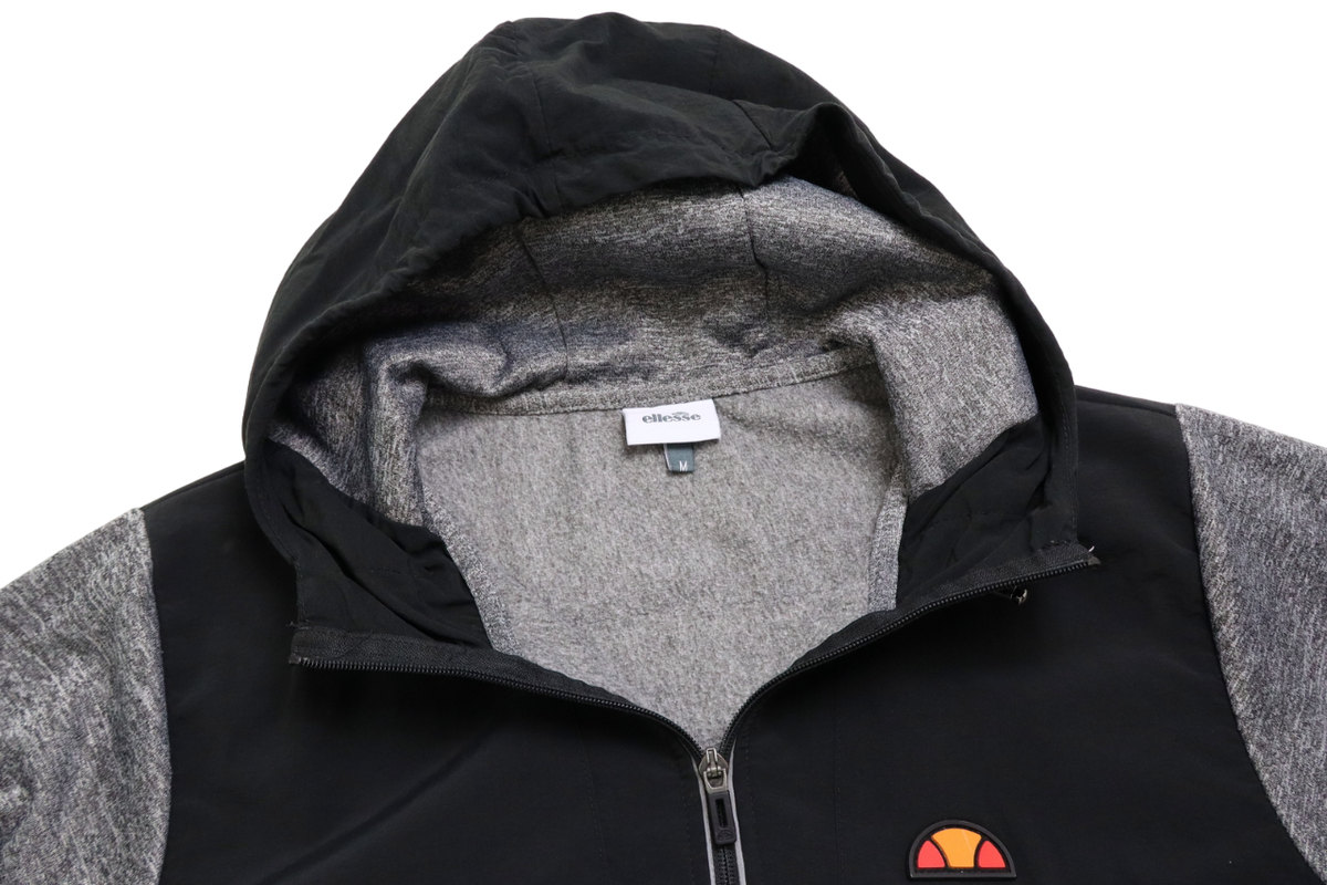 Ellesse Hoodie Men M 1/4 Zipper Blend With Hood Drawstrings Logo