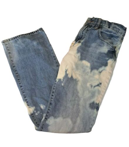 American Eagle Men's Blue Original Boot Jeans 31x34 Custom Bleached - 第 2/7 張圖片