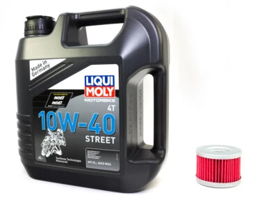 Aceite de Motor Kit Filtro KN112 Street 10W40 4 Litro para Honda Fx Kawasaki KLX - Imagen 1 de 4