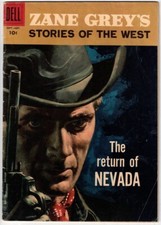 ZANE GREY'S STORIES OF THE WEST  39 DELL  1958 PAINTED COVER - FINAL ISSUE 