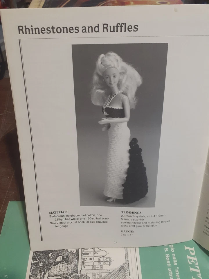 FASHION DOLL BEAUTY CONTEST in thread crochet • 1992 • 6 designs • ASN #1126 - Image 4 of 4