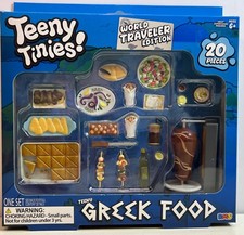 Teeny Tinies Greek Food 20pc Mini Food Playset Dollhouse NEW