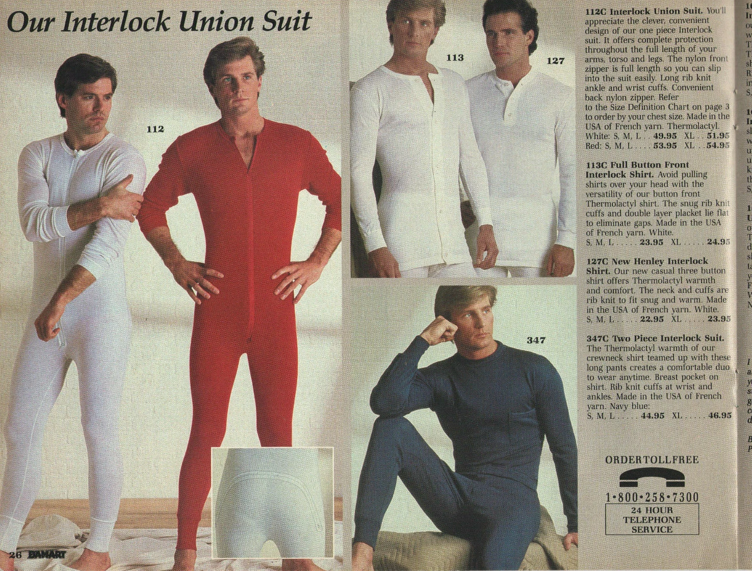 VINTAGE 1986 LONG UNDERWEAR CATALOG! FOR MEN & WOMEN! THERMAL SOCKS/GLOVES/BOOTS