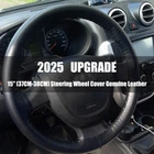 For Dodge Ram 1500/2500/3500 03-08 New 15" Steering Wheel Cover Genuine Leather