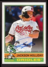 2025 Topps Heritage Jackson Holliday Autograph ROA-JHO - Baltimore Orioles