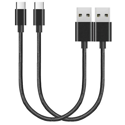 Short Chargers, 10 inch USB Type-C to USB A Fast Cable Cords High Speed Data 2x