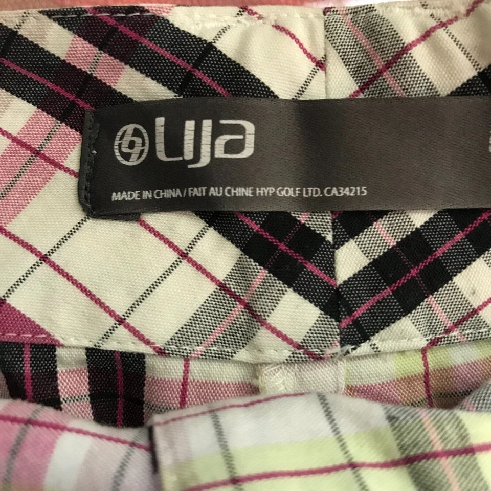 Pantalones Cortos Lija Para Mujer Talla 4 Madras Cuadros Algodón Elástico Clásico Bermudas Golf Foto 4 de 4