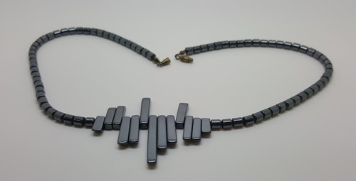 COLLANA NUOVA TONO EMATITE LUNGHEZZA A GRAPPOLO 17,5" - Foto 6 di 6