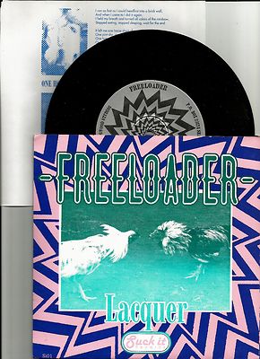 Big Yuck Mouth FREELOADER Laquer w/ UNRELEASED TRX 7 INCH Vinyl Silver Treason