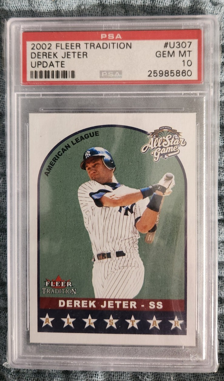 2002 FLEER TRADITION UPDATE #U307 DEREK JETER PSA 10