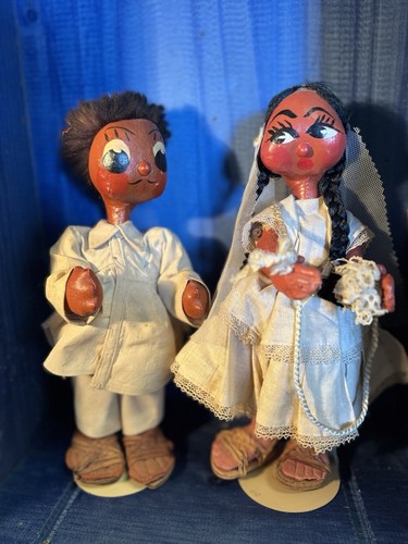 Vintage Mexican Folk Art Dolls - Cloth Doll Vintage Mexico Souvenir Folk Art - Bild 3 von 9