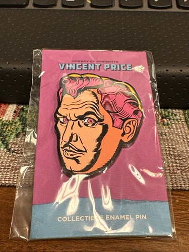 Creepy Co Rare Vincent Price Enamel Pin OOP pastel Retro Style Classic Horror