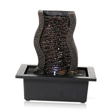  Water Fountains Indoor Tabletop Water Fountain with LED Lights Feng Style 3