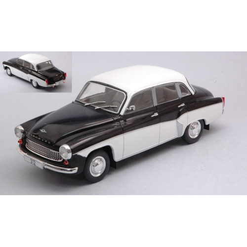 Wartburg 312 1971 Black/White 1:24 Whitebox Auto Stradali -D- Neues Modell-image