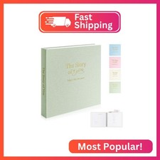 Timeless First 5 Years Keepsake Baby Memory Book for Boy or Girl, Luxury Linen C