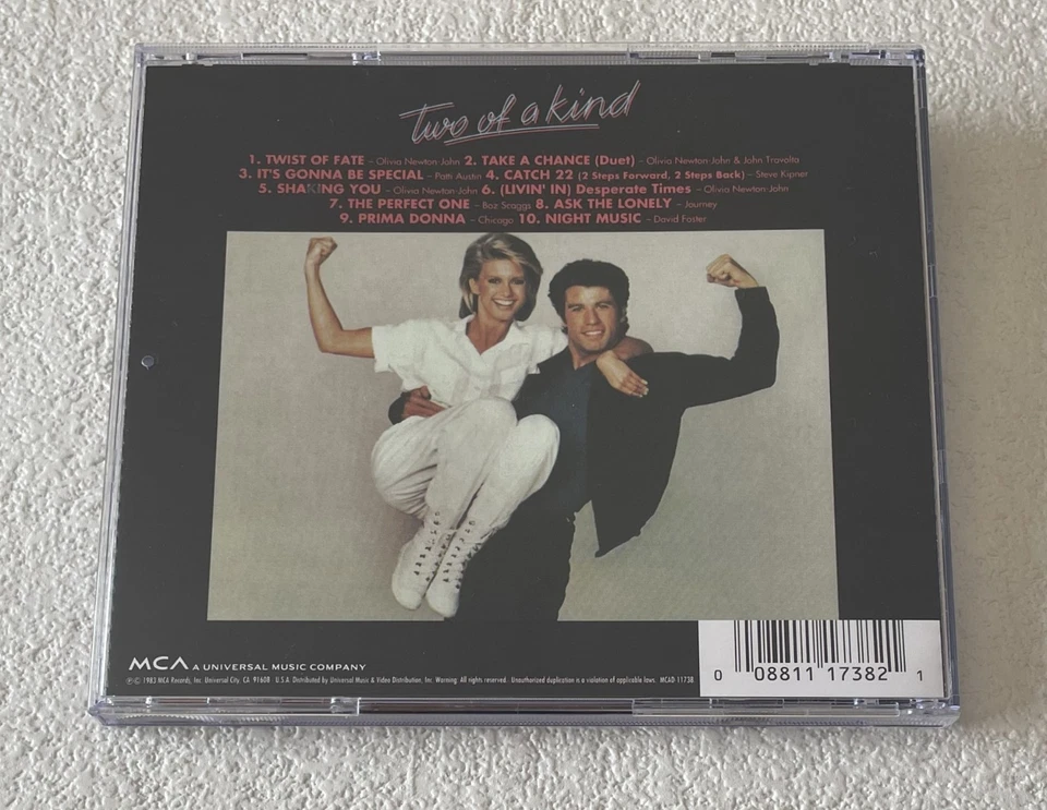 JOHN TRAVOLTA/ OLIVIA NEWTON JOHN~TWO OF A KIND (SOUNDTRACK)~1998 US 10-TRACK CD - Image 4 of 4