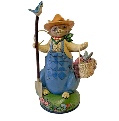 Jim Shore Spring Away o Summer Fun Cat Figurine 2011 Heartwood Creek Vintage