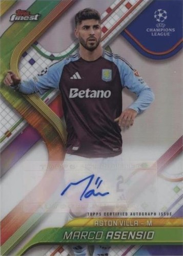 MARCO ASENSIO 2024/25 TOPPS FINEST UEFA CLUB GOLD RAYWAVE AUTO #11