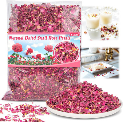 Organic Dried Red Rose Petals - 3oz for Crafts, Spa, and Decorations