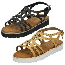 Spot On Girls Low Cut Out Upper Sandal