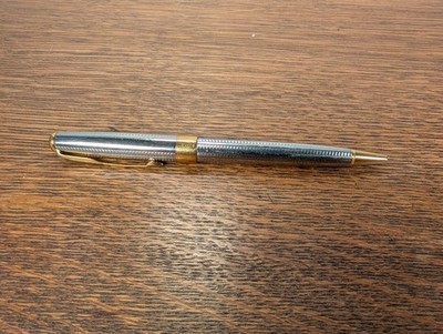 Premium 2001 Parker Sonnet Silber Kaskade Kugelschreiber - Neue Mine - Frankreich