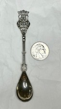 Vintage 1970s Tirol AUSTRIA Collectible Souvenir Silverplate Teardrop Spoon 4.6 